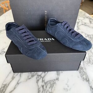 Prada 4E1165 Men's Montecarlo Re-Edition 2005 Suede Sneakers, UK sz 7.5